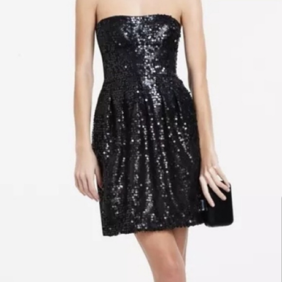 BCBGMaxAzria Dresses & Skirts - BCBG Maxazria Carole Black Sequined Cocktail Dress